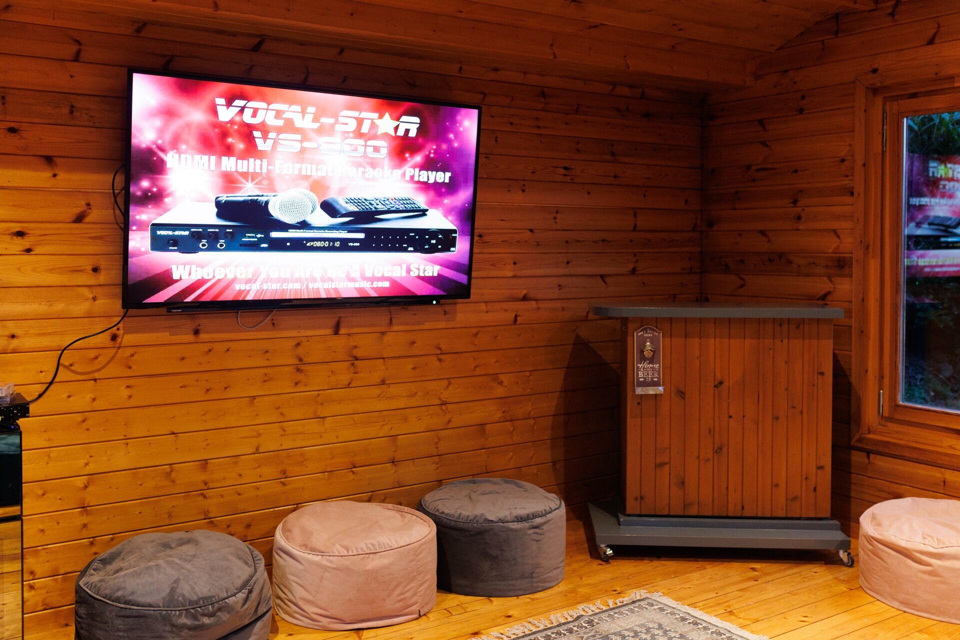 Outdoor bar and karaoke cabin